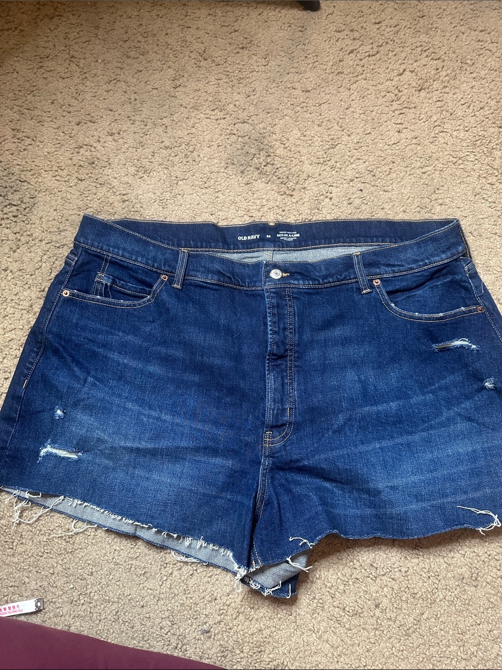 Old Navy Blue Distressed Denim Cutoff Shorts - Women's Sky Hi -A-line size 24